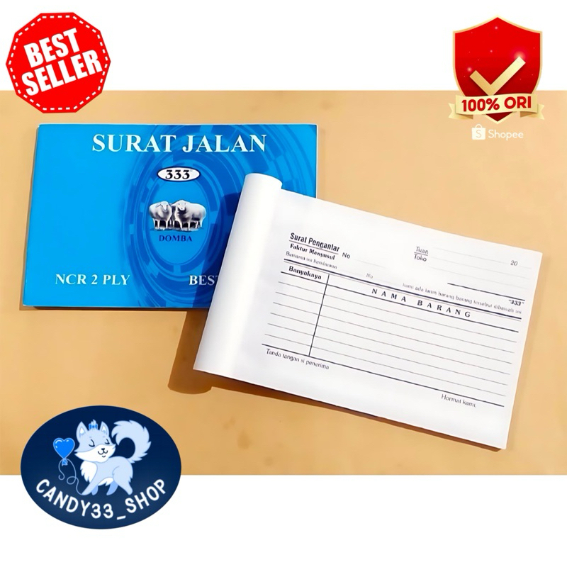 

DOMBA Surat Jalan Kecil NCR 1/4 Folio 2 Ply [ 1 Pak ]
