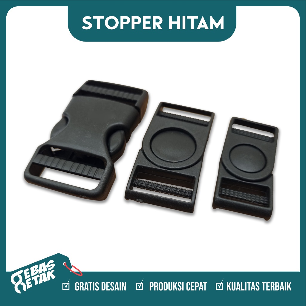 

Stopper Stoper Tali Lanyard ID Name Card Cantelan Aksesoris Ukuran 1,5 cm 2 cm 2,5 cm Warna Hitam