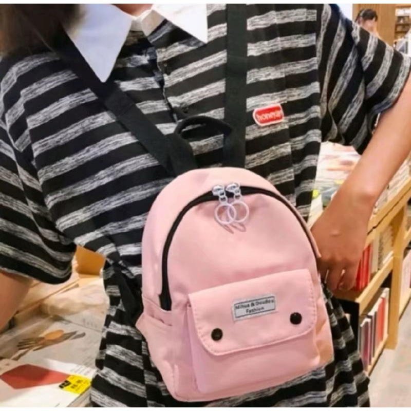 Tas ransel wanita mini pink