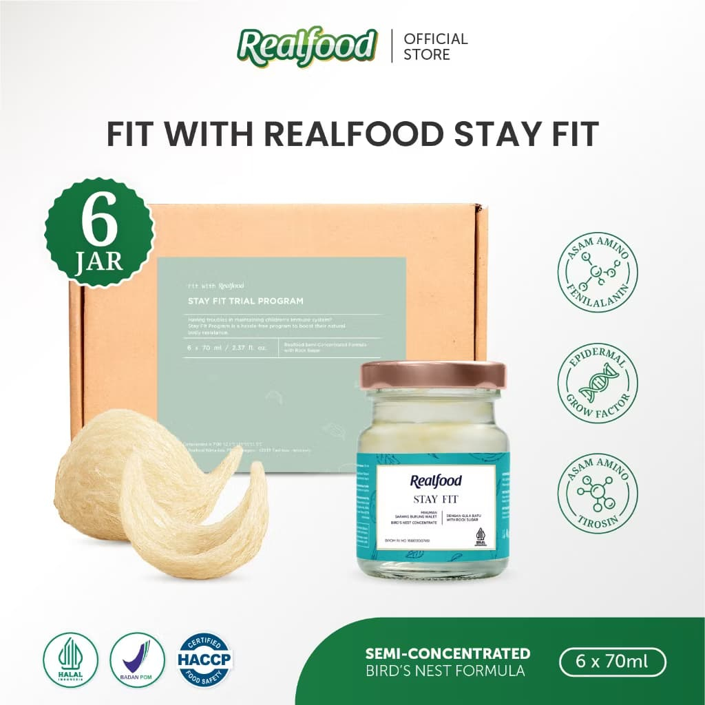 

Realfood Stay Fit Trial 6 Hari Minuman Sarang Burung Walet