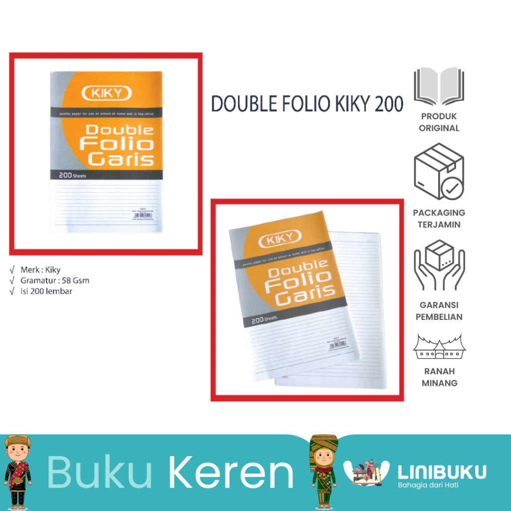 

DOUBLE FOLIO KIKY ISI 200 DAN ISI 100 - ATK
