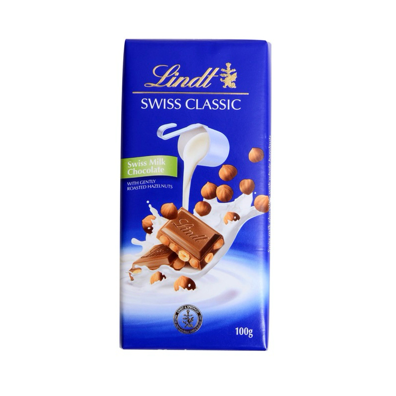 

Lindt Swiss Classic Hazelnuts choclate coklat 100gr