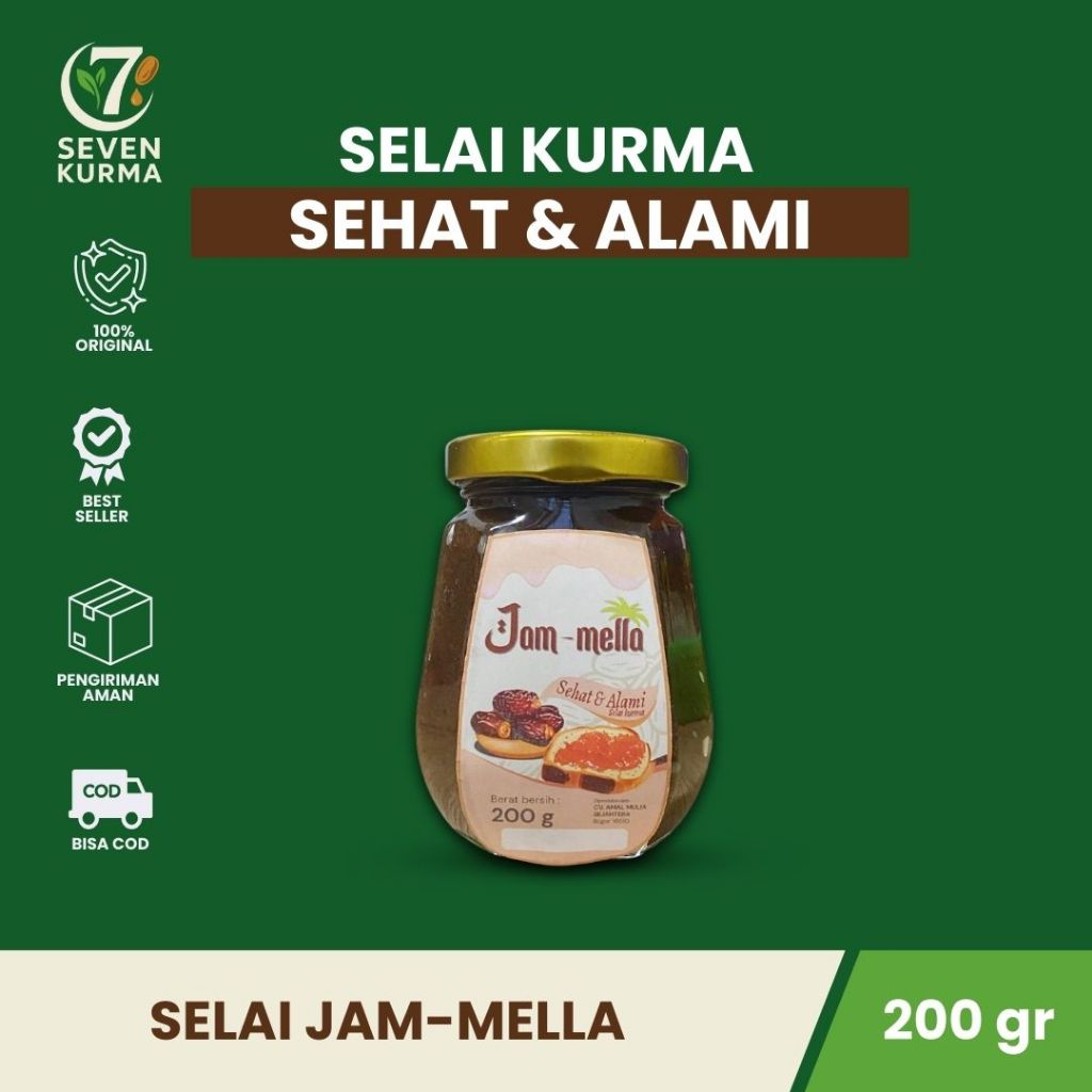 

Selai Jam Mella Melted Dates Selai Roti Premium Vegan Diet terbaru By SevenKurma