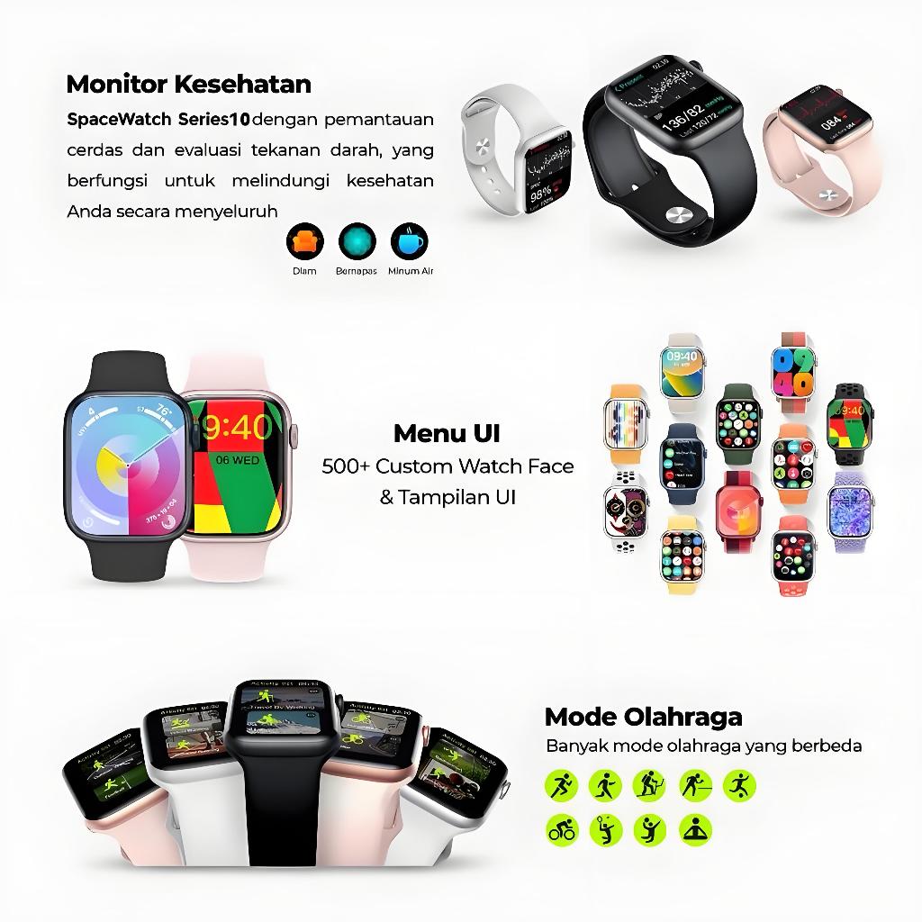 bestpromo [cod] samsung smartwatch watch 10 jam pintar olahraga bluetooth smart watch pintar wanita