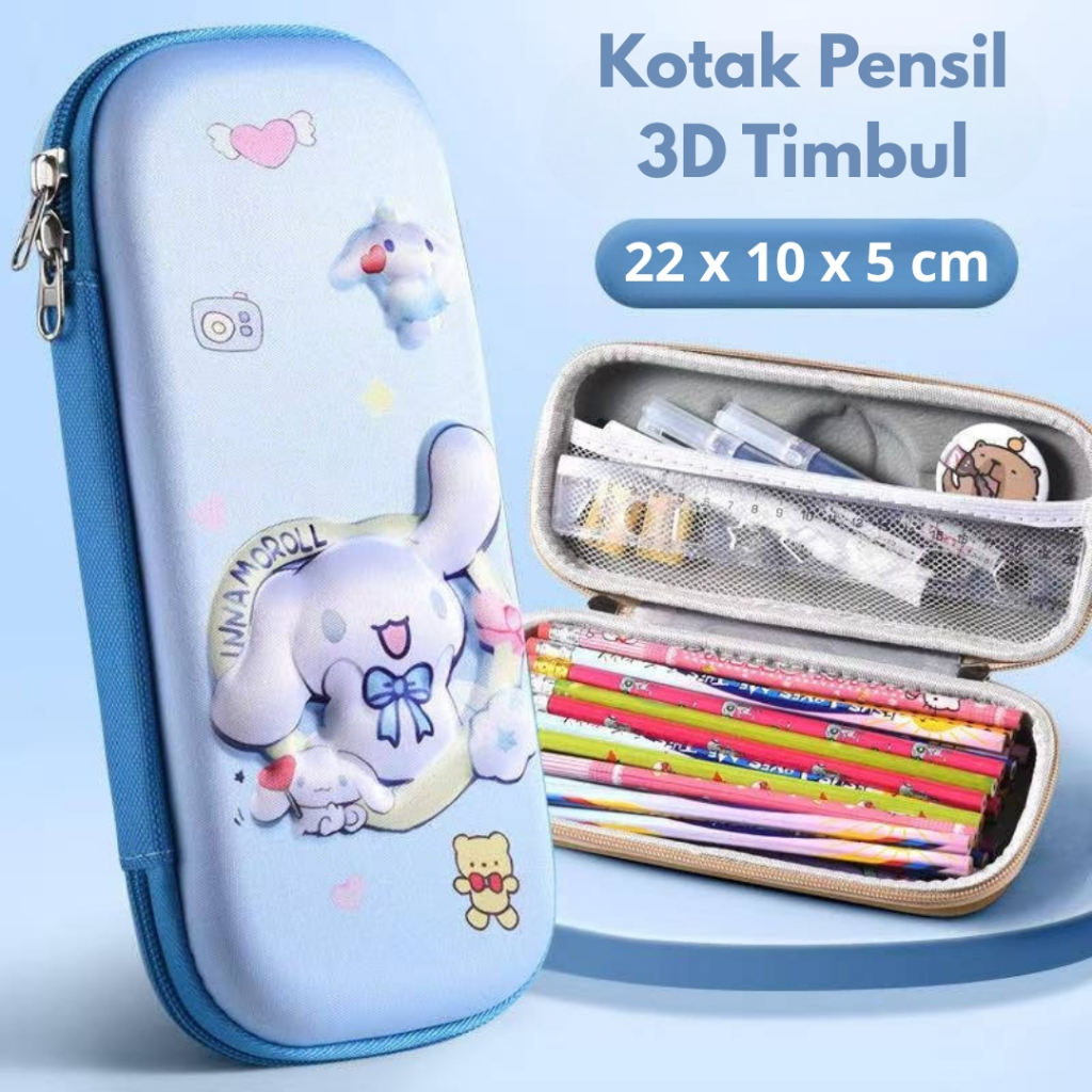 

HJK Kotak Pensil 3D Tempat Pensil Anak Sekolah TK SD Bahan EVA Karakter Lucu 3D Timbul KP01