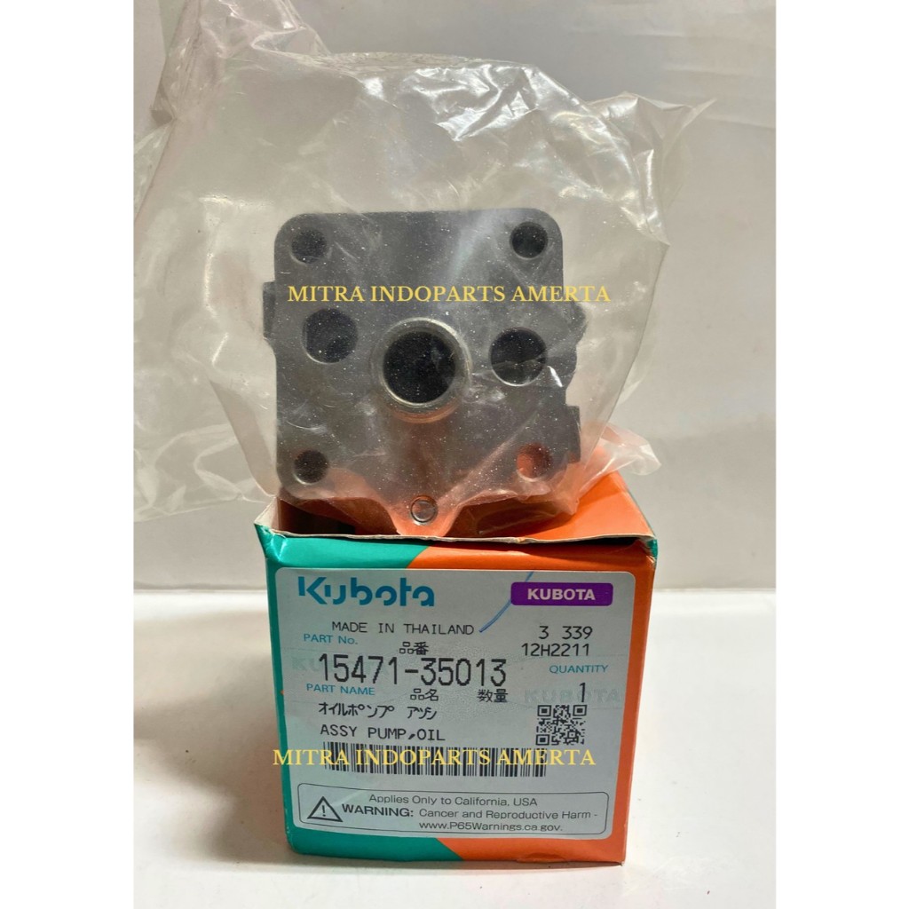 POMPA OLI,OIL PUMP L3608 L4400 KUBOTA 15471-35013 GENUINE