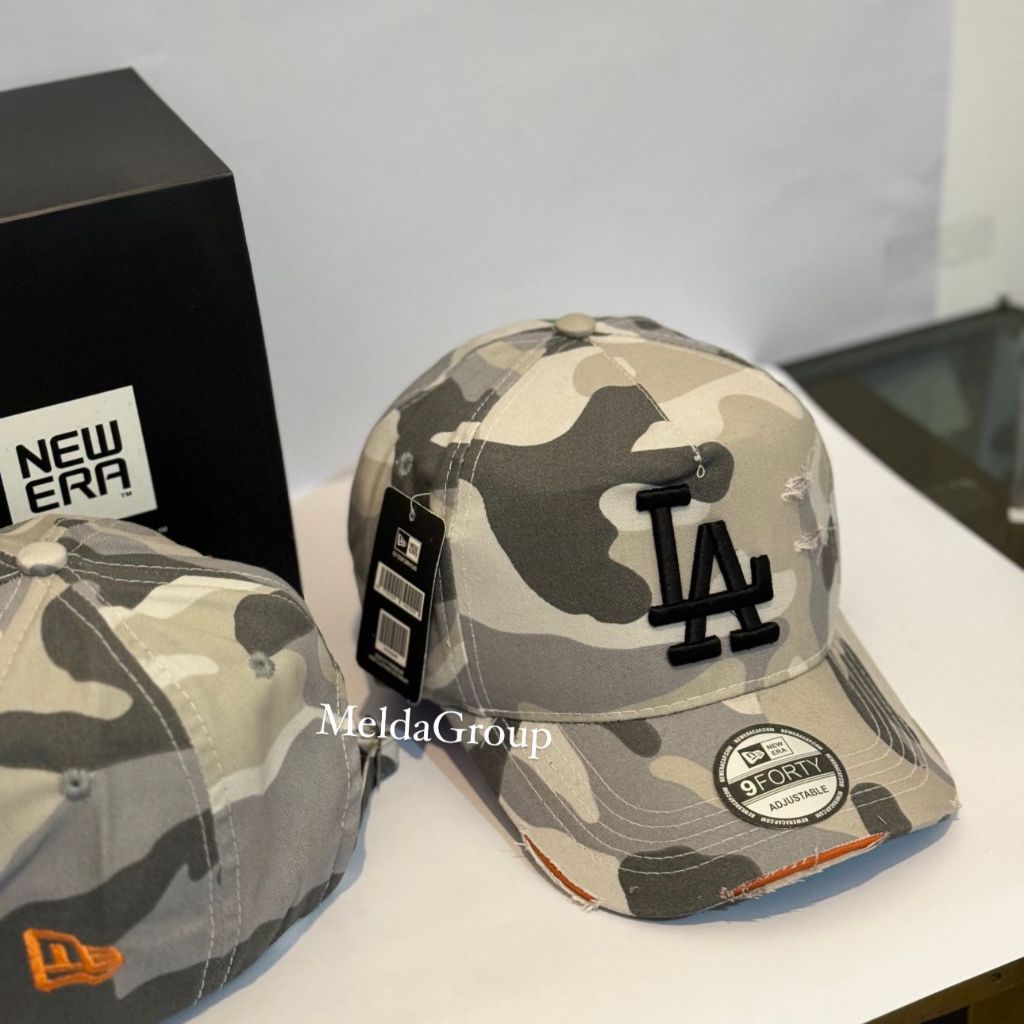 Topi Baseball Distro Import Camo RAIDERS White New Era 9 FORTY Terbaru High Quality Hat Unisex Kekin