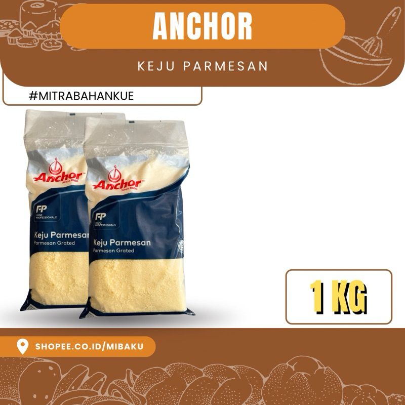 

Anchor Keju Parmesan Parut 1kg - Parmesan Grated Cheese Premium