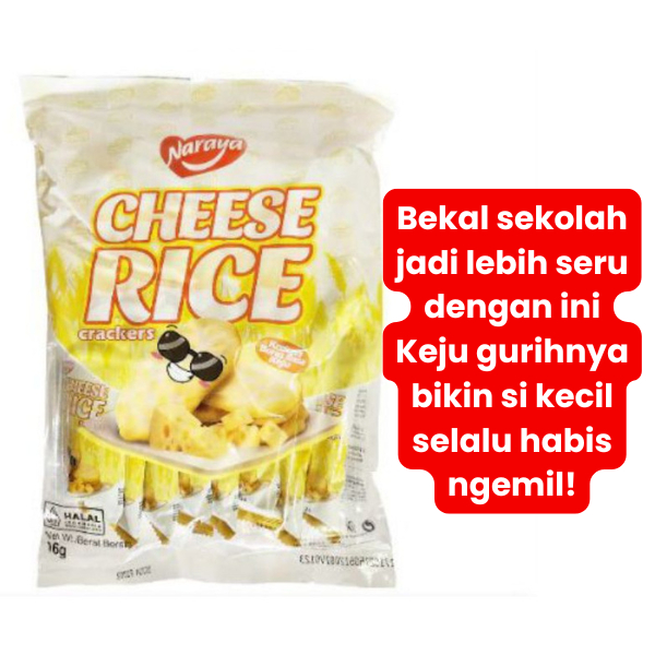 

PROMO BELI 1 GRATIS 1 Naraya Cheese Rice Crackers Snack Halal Anak Import Cemilan Beras EXP 10.25