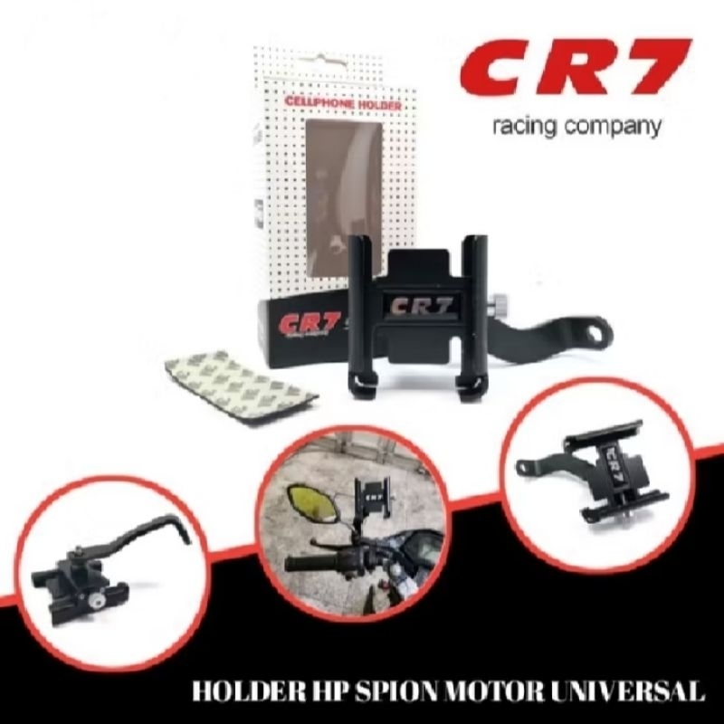 Holder hp stang motor CR7 bahan besi