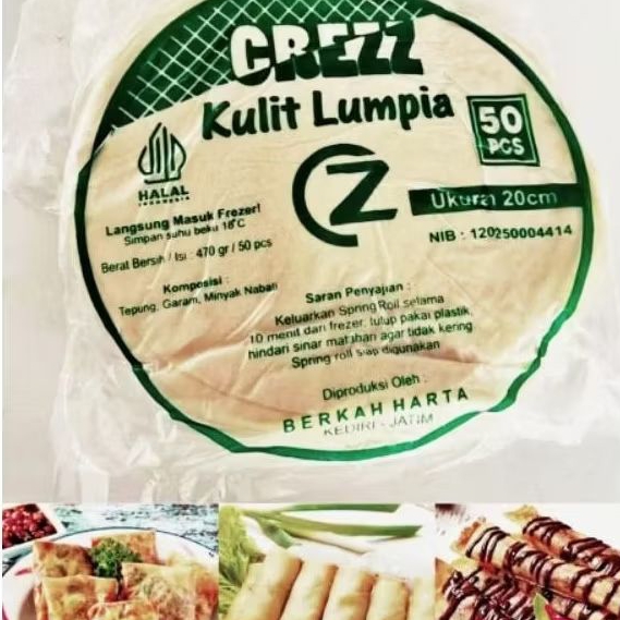 

Kulit lumpia isi 50 lembar