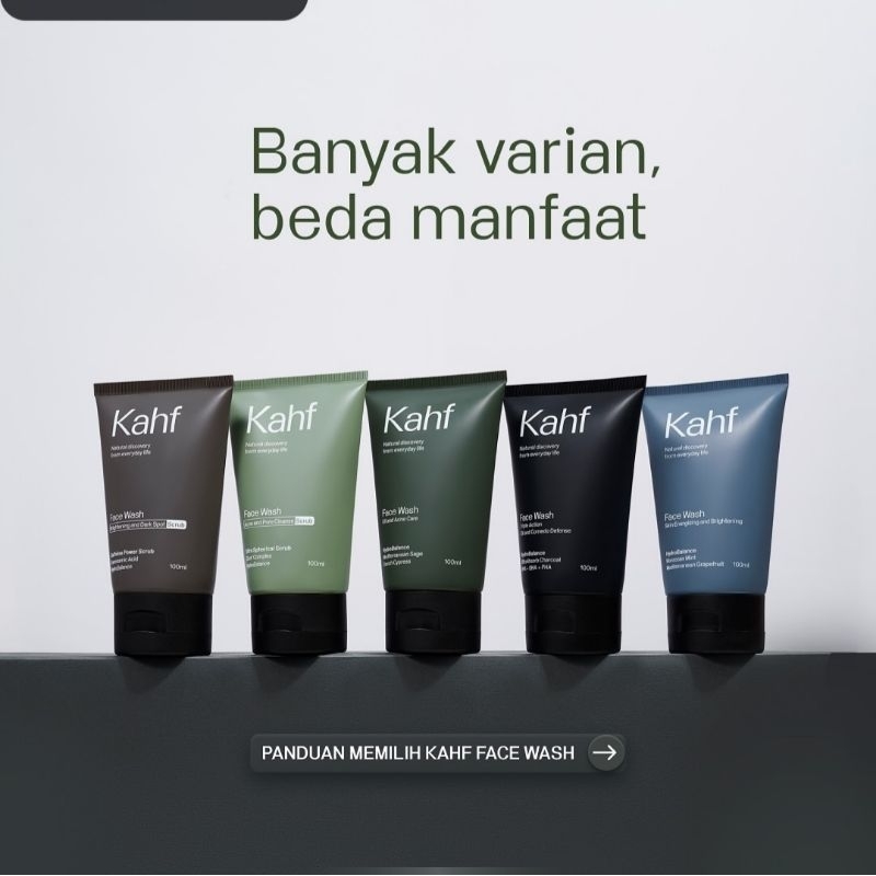 Kahf Face Wash Pria | Sabun Cuci Muka Pria | Scrub Muka Original 100%