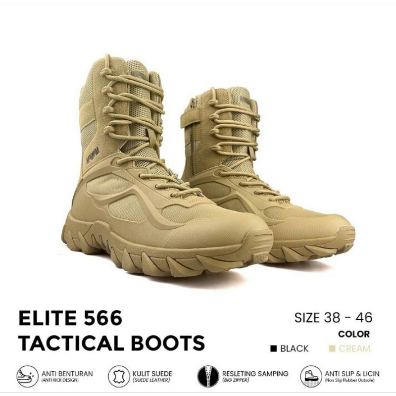 sepatu tactical pdl army boots elite 566 gurun 9 inch