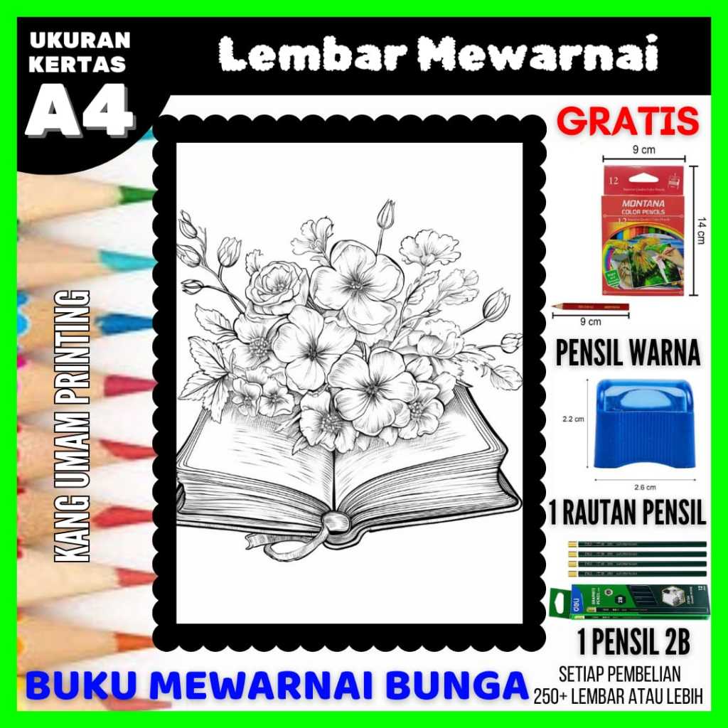

Lembar Mewarnai Gambar Buku Dan Bunga Untuk Anak Sampai Dewasa Bagian 01, Sketsa, Drawing , Lukisan