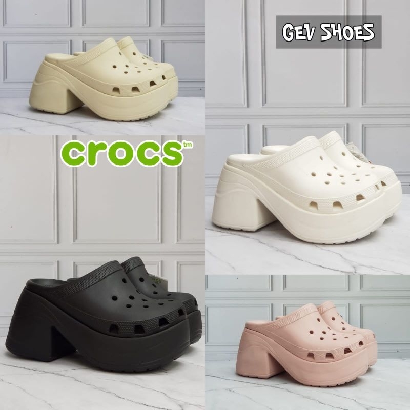 SANDAL CROCS WANITA SIREN CLOG TINGGI 10cm