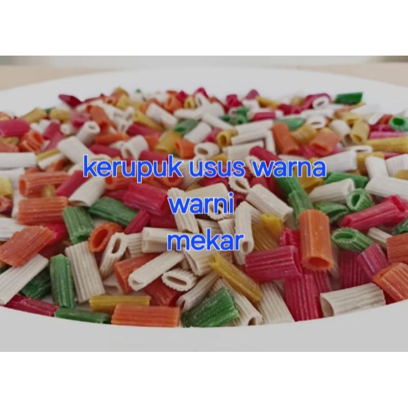 

kerupuk usus warna warni mentah 1klo