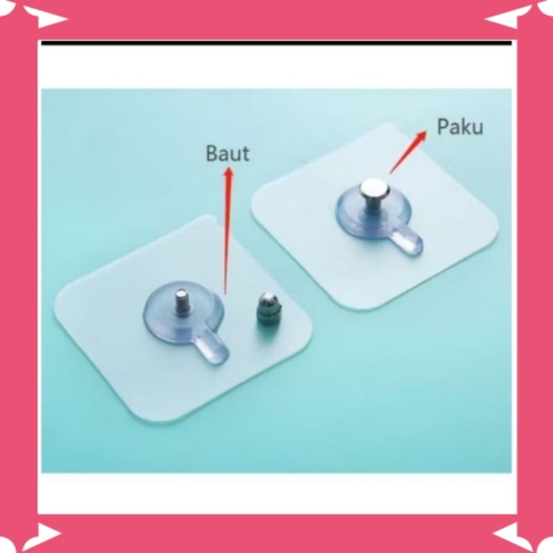 Gantungan Hook Paku / Gantungan Hook Baut / Tempelan Hook Baut Paku / Gantungan Tempel Paku