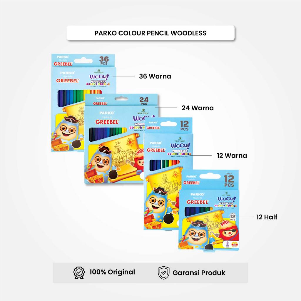 

PARKO Pensil Warna Woodless Colour 12/24/36 Warna / Coloring Pencil