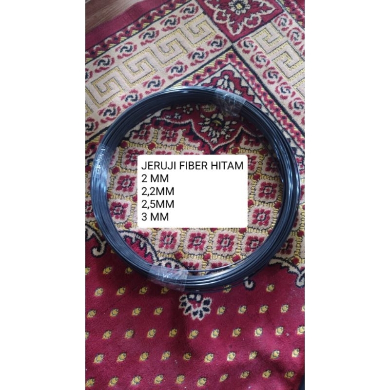 JERUJI FIBER SANGKAR BURUNG HITAM 2MM 2,2MM 2,5MM 3MM
