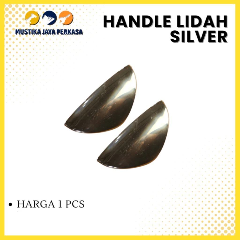 Handle Lidah Putih/Handle Pintu Lemari Plastik/Tarikan Laci chrome