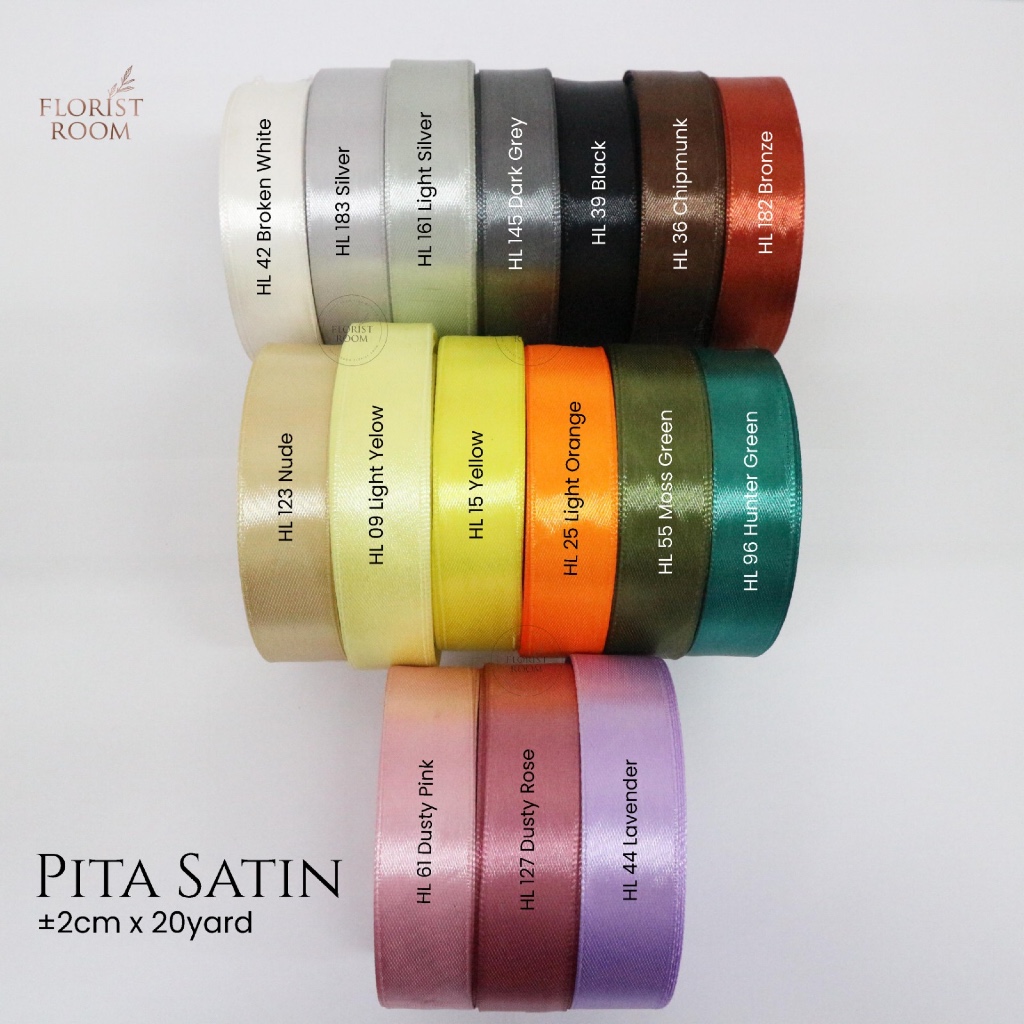 

Satin Ribbon ±2 cm x 20 yard - Pita Satin Local - Pita Kain