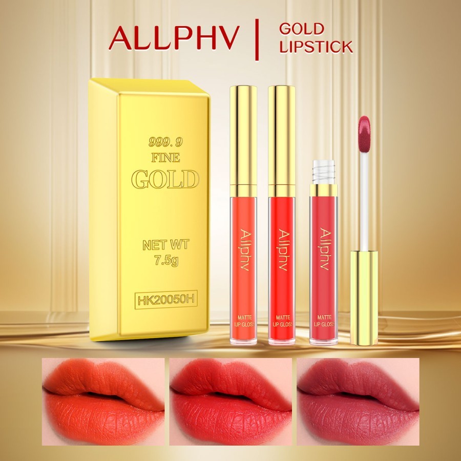 【BPOM】ALLPHV Lipstik Set 6pcs Lip Gloss Velvet Matte Lipstick Long Lasting Waterproof Lip Makeup