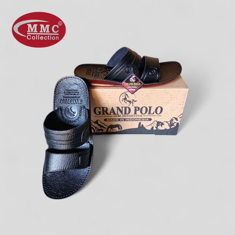 Sandal Pria Sandal Cowok Sandal Slop Pria Sandal Kulit Terbaru Anti Licin GRAND Polo