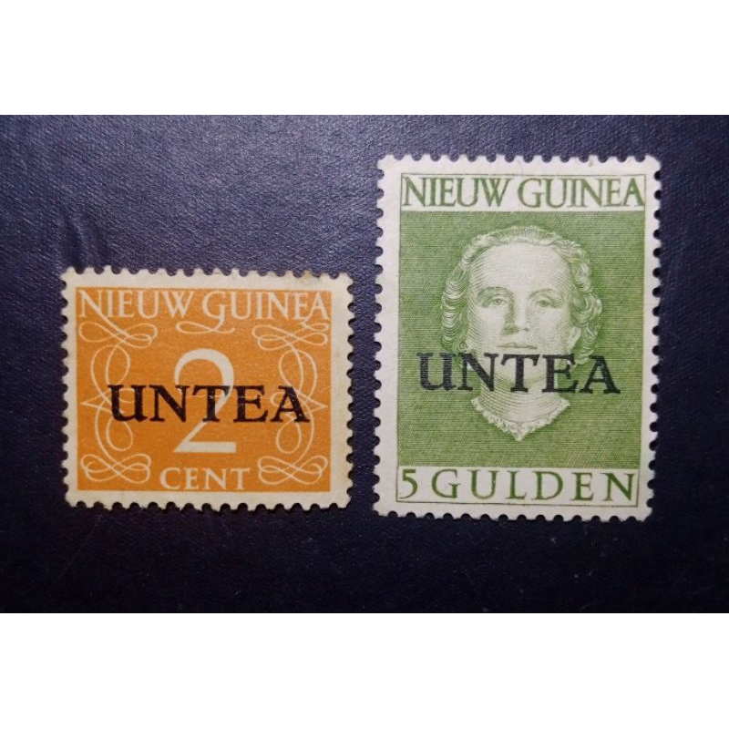 

Perangko Nedherland Nieuw Guinea 2 Cent dan 5 Gulden