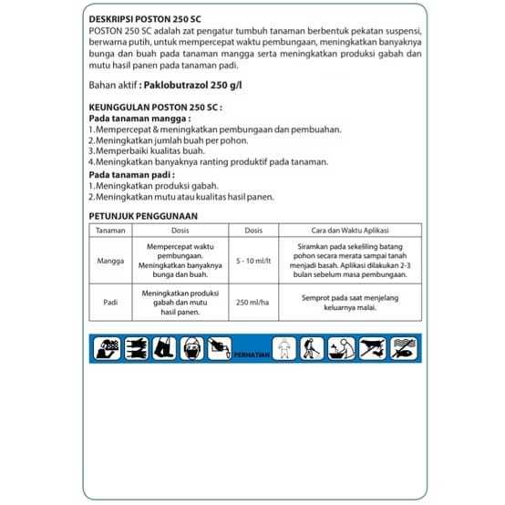 ZPT POSTON 250 SC KEMASAN 250ML PAK TANI / Poston