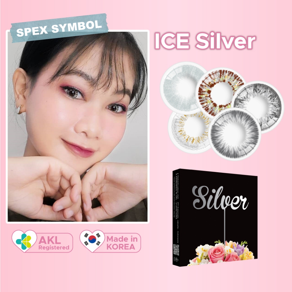 Softlens Ice Silver Grey | Cloudy Grey | Light Grey | Icy Grey | Ash Grey By Exoticon - Spex Symbol