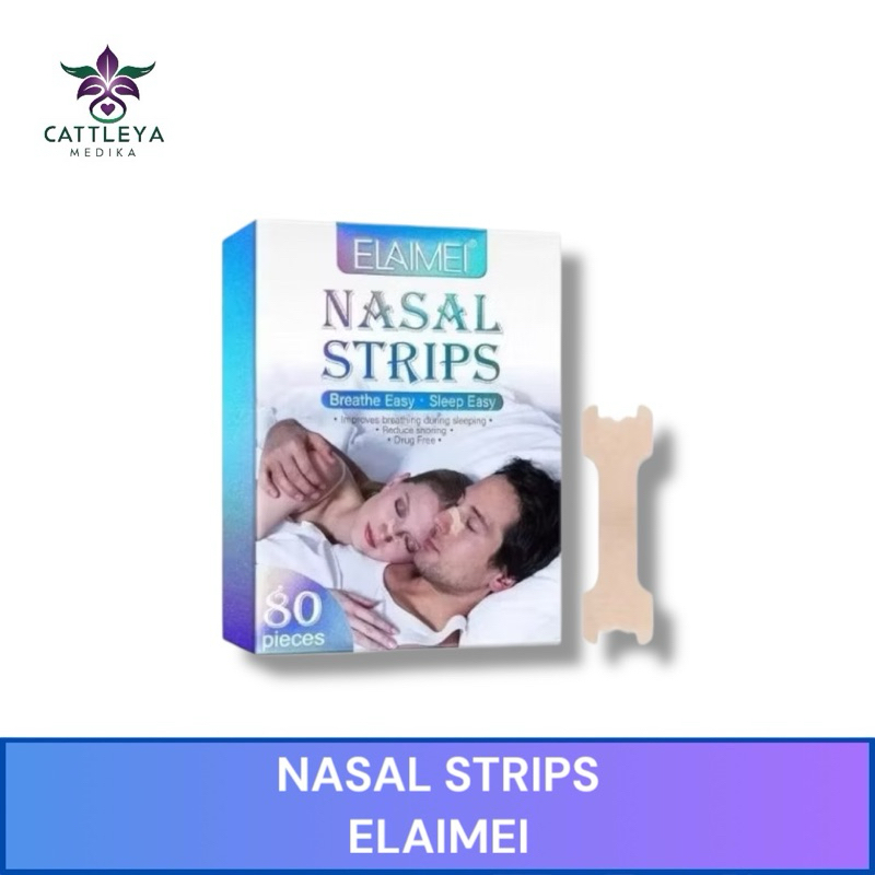 Elaimei Nasal Strips 80pcs Stop Snoring Strips Reduce Snoring Relieves Nasal Congestion / Sleep Nasa