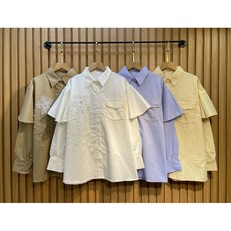 Baju Atasan Wanita Mix Mutiara Katun Import /Atasan Murah/Grosir