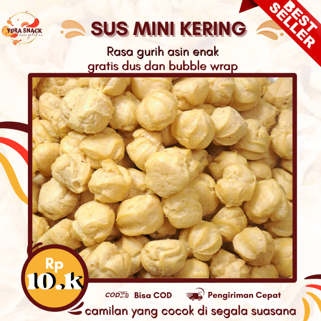 

Sus Soes Kering Keju Mini Gurih- Camilan Kiloan Renyah Dan Lezat 250gr 500gr Gratis Dus + Bubble Wrap