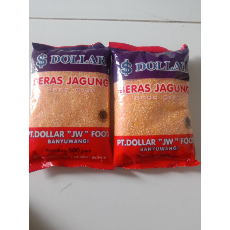 

paket hemat dapat 2pcs beras jagung dollar kemasan 500 gram