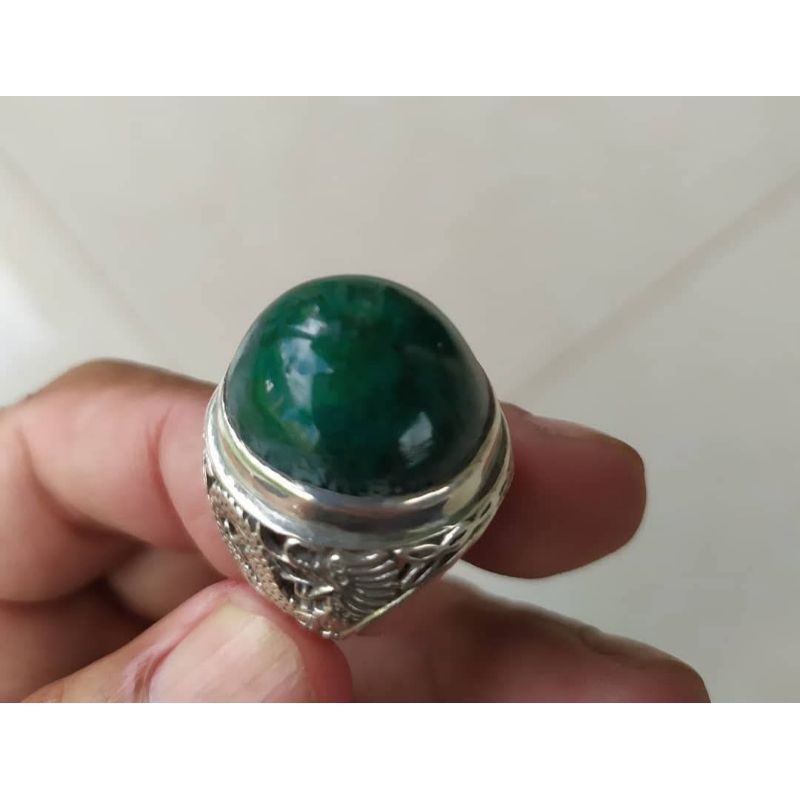 Batu bacan ring perak