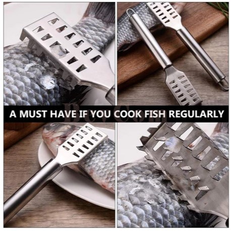Alat Pembersih Sisik Ikan Stainless Steel / Pisau Pengupas Sisik Ikan Praktis Cepat /Alat Pembersih 