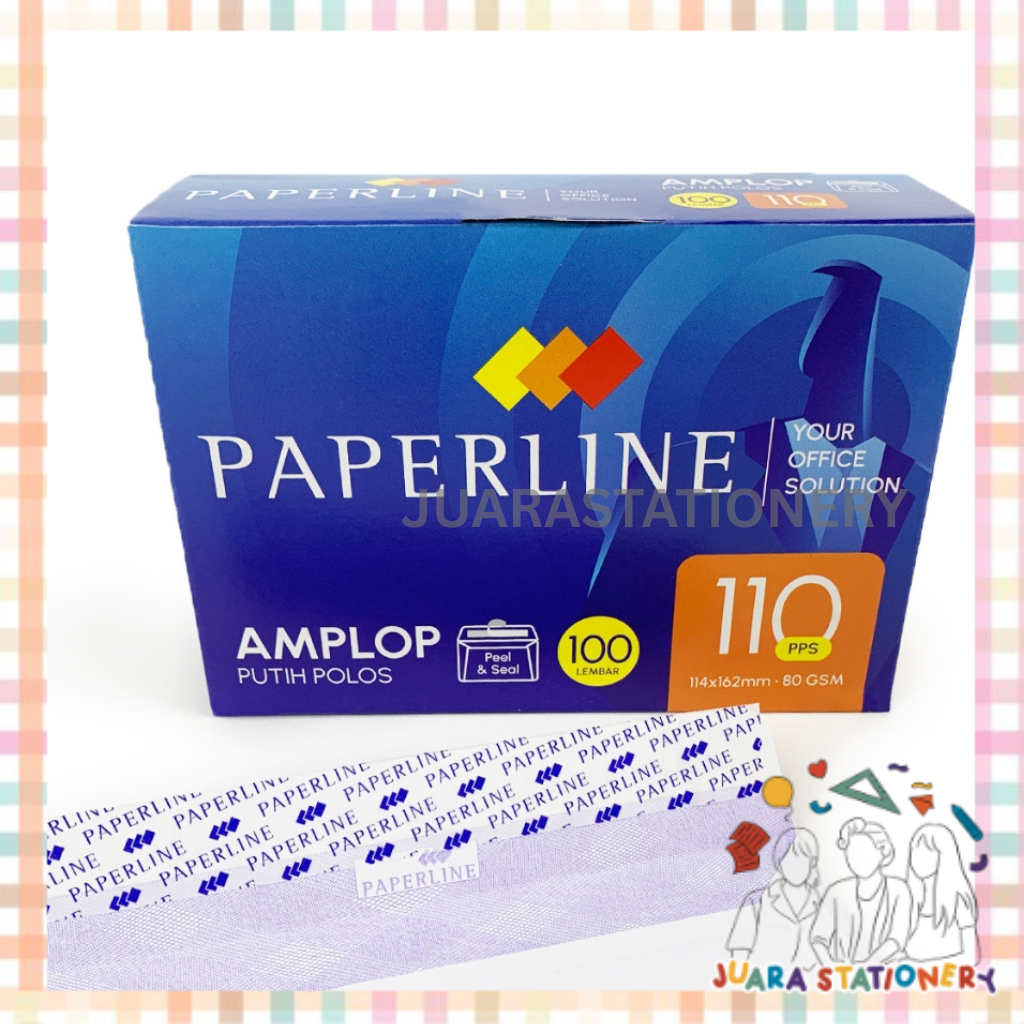 

(248) JUARASTATIONERY Amplop Paperline 110 PPS / Amplop ukuran 9.5x15.2cm 80gr Amplop Putih