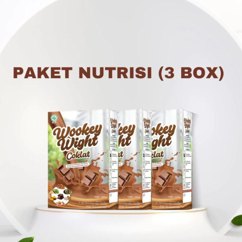 

PAKET MURAH 3 BOX!!! Wookey Weight - Susu Penambah Berat Badan Herbal 3 Paket