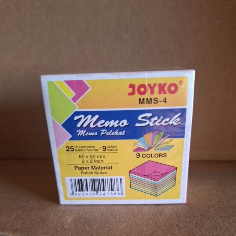 

memo stick / memo pelekat/ post it warna 25 lembar/warna x9warna 50x50mm (2x2")