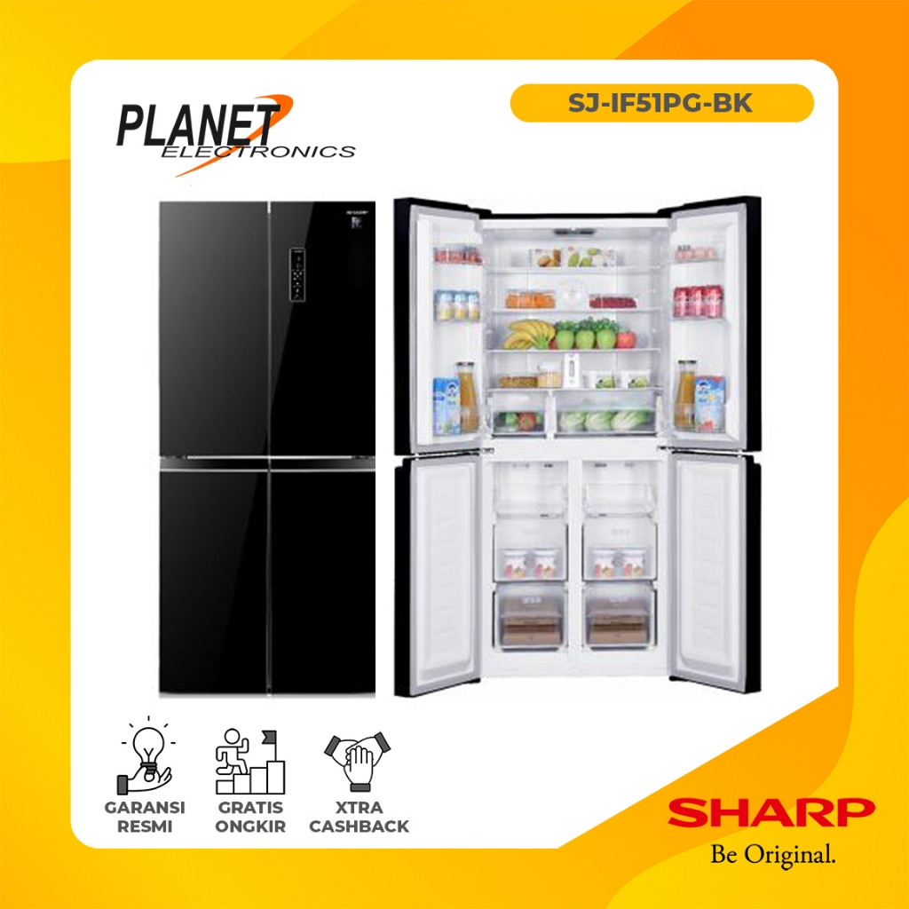 Kulkas 4 Pintu Sharp SJ-IF 51 PG-BK