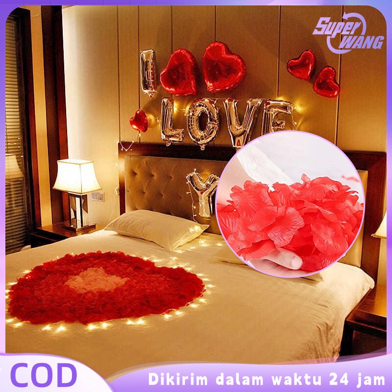 2000pcs/Set Kelopak Bunga Mawar Bunga Mawar Tabur Flower Petals Petal Rose Untuk Wedding Pesta Bday/