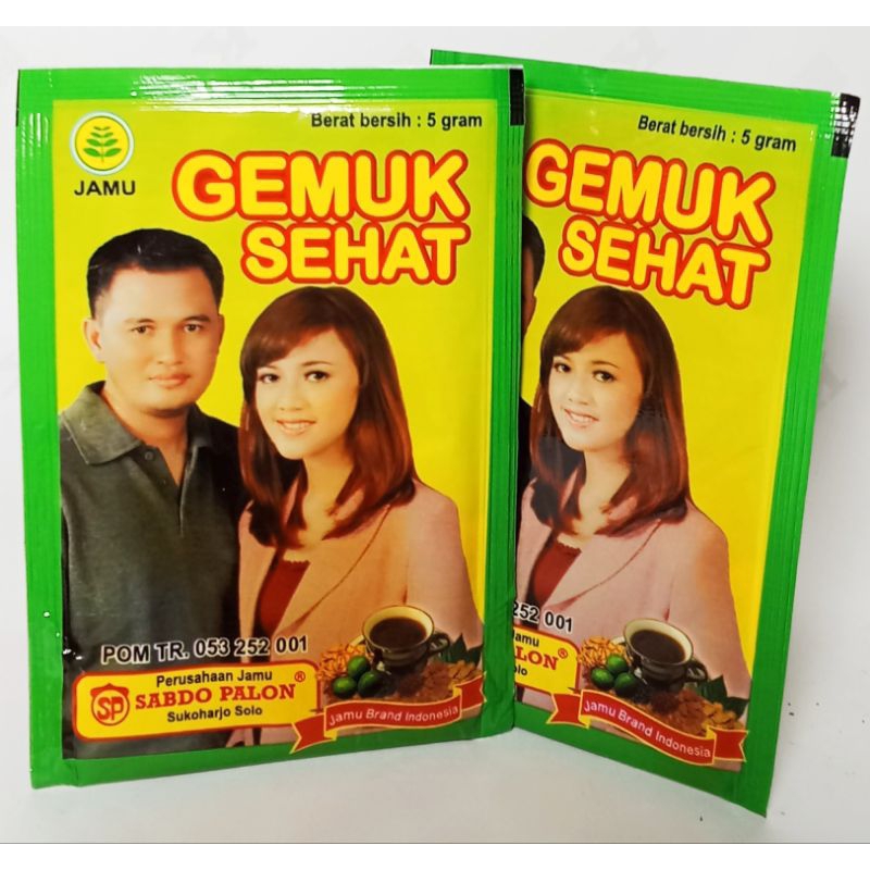 

JAMU GEMUK SEHAT CAP SABDO PALON KEMASAN PACK ISI 10 SACHET