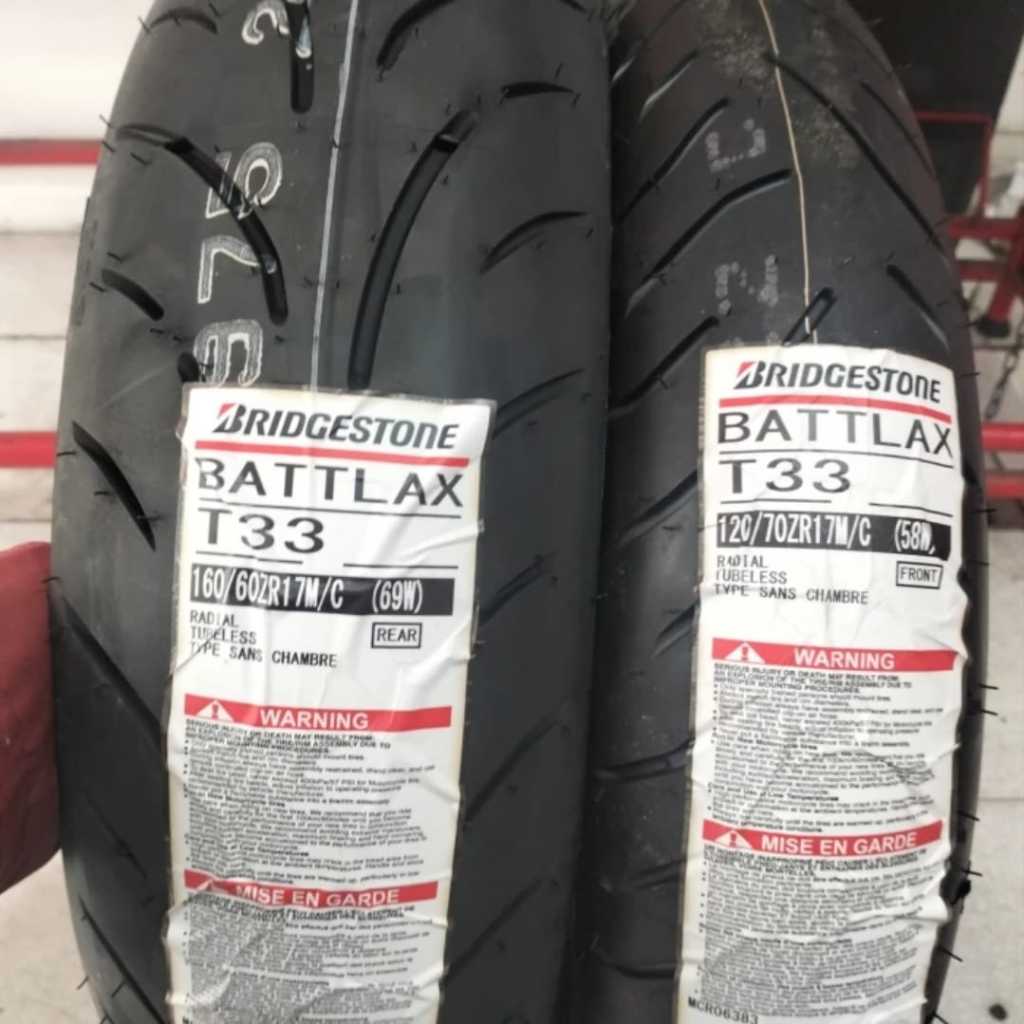 Ban Battlax T33 120/70-17 dan 160/70-17 Ban Tubeless Bridgestone T33