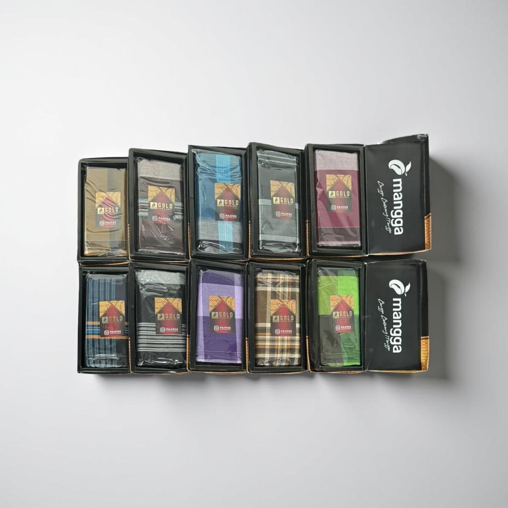 Sarung Tenun Mangga Gold Kombinasi