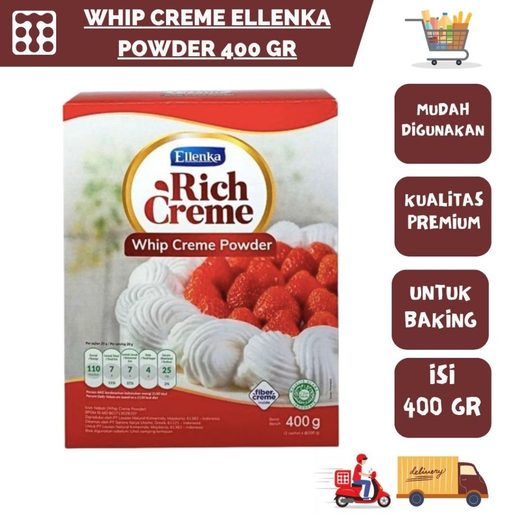 

WHIP CREME ELLENKA POWDER 400 GR