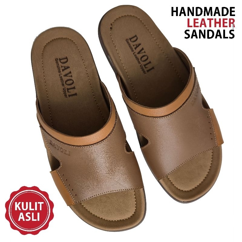 Sandal Kulit Asli Pria | Untuk Aktifitas Sehari-hari & Petualangan Akhir Pekan | Tahan Banting - Bro