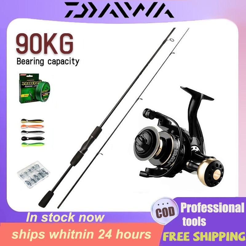 DAIWA SET PERLENGKAPAN MEMANCING PROFESIONAL: JORAN BERKUALITAS, REEL ANDAL, KAIT TAJAM, BENANG