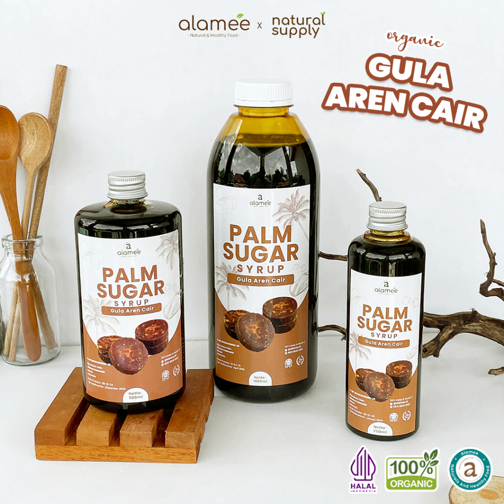 

ALAMEE Gula Aren Cair Syrup Palm Sugar Cair Organic Organik Pure Murni Barista Brown Sirup Natural