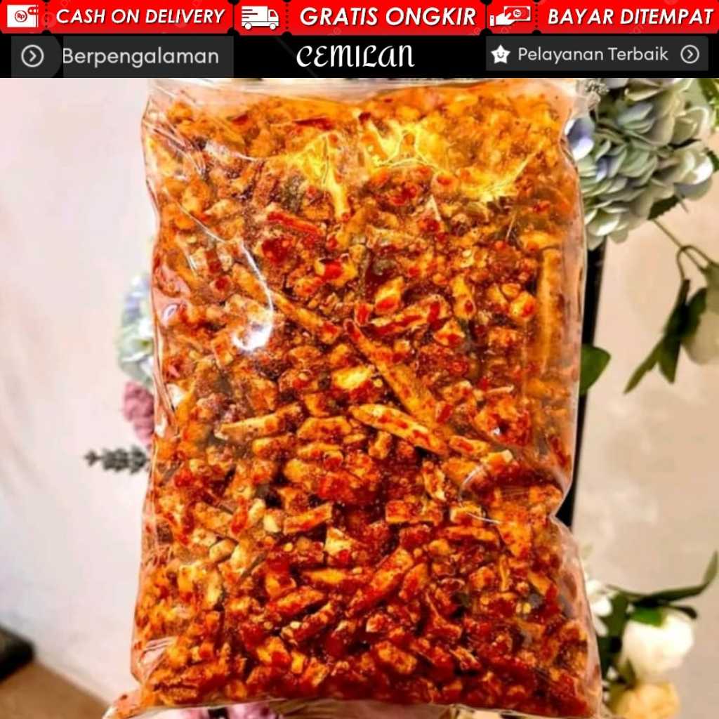 

Basreng Pedas Manis + Original Daun Jeruk Kemasan 1Kg Cemilan Sultan Cirebon
