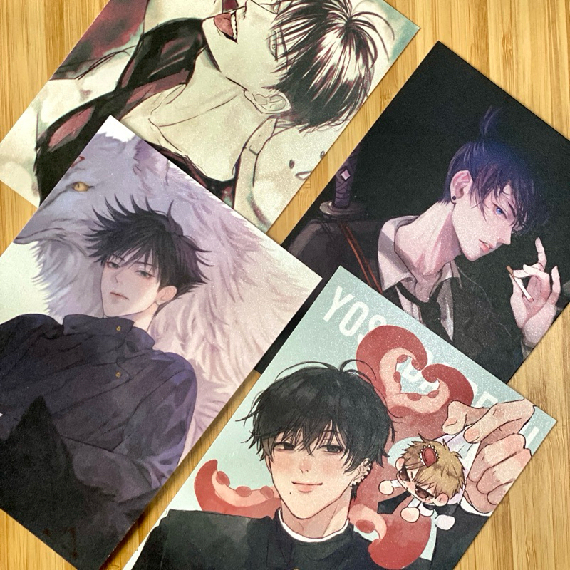 artprint jujutsu kaisen - chainsaw man, toji megumi aki yoshiden postcard A6